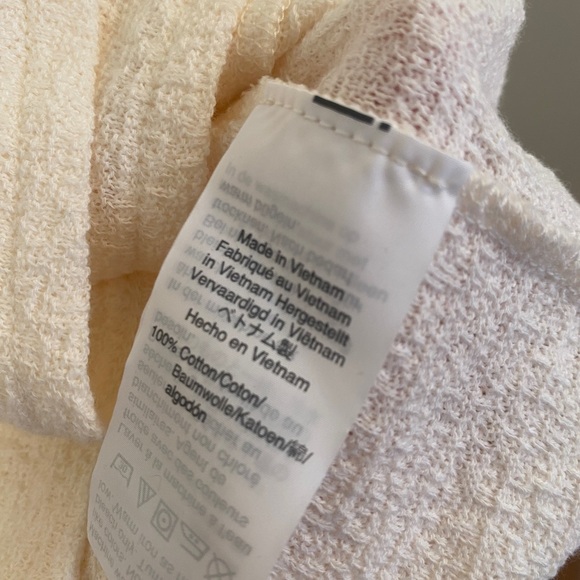 Madewell NWT Off-white Cropped Surplice Top Cotton - Picture 4 of 5